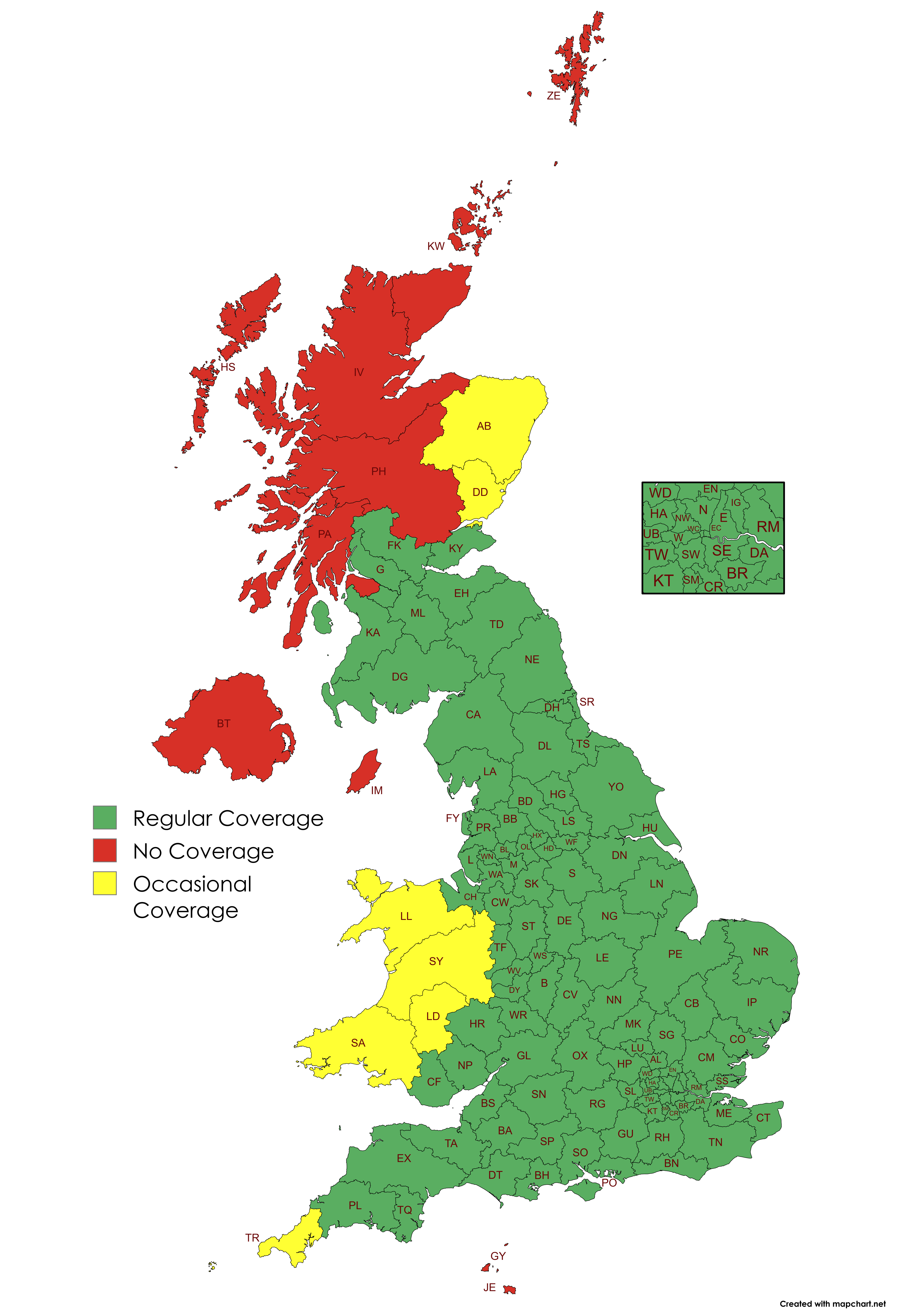 Cleevely Mobile Service Coverage Map